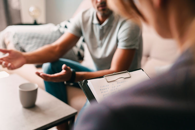 Débrief à la fin d'une séance de kinésiologie